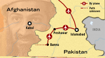 Afghan and Pakistan map